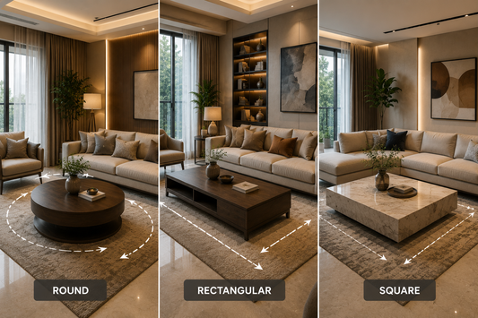 Round vs Rectangular vs Square Coffee Table: Which Shape Works Best in Your Living Room?
